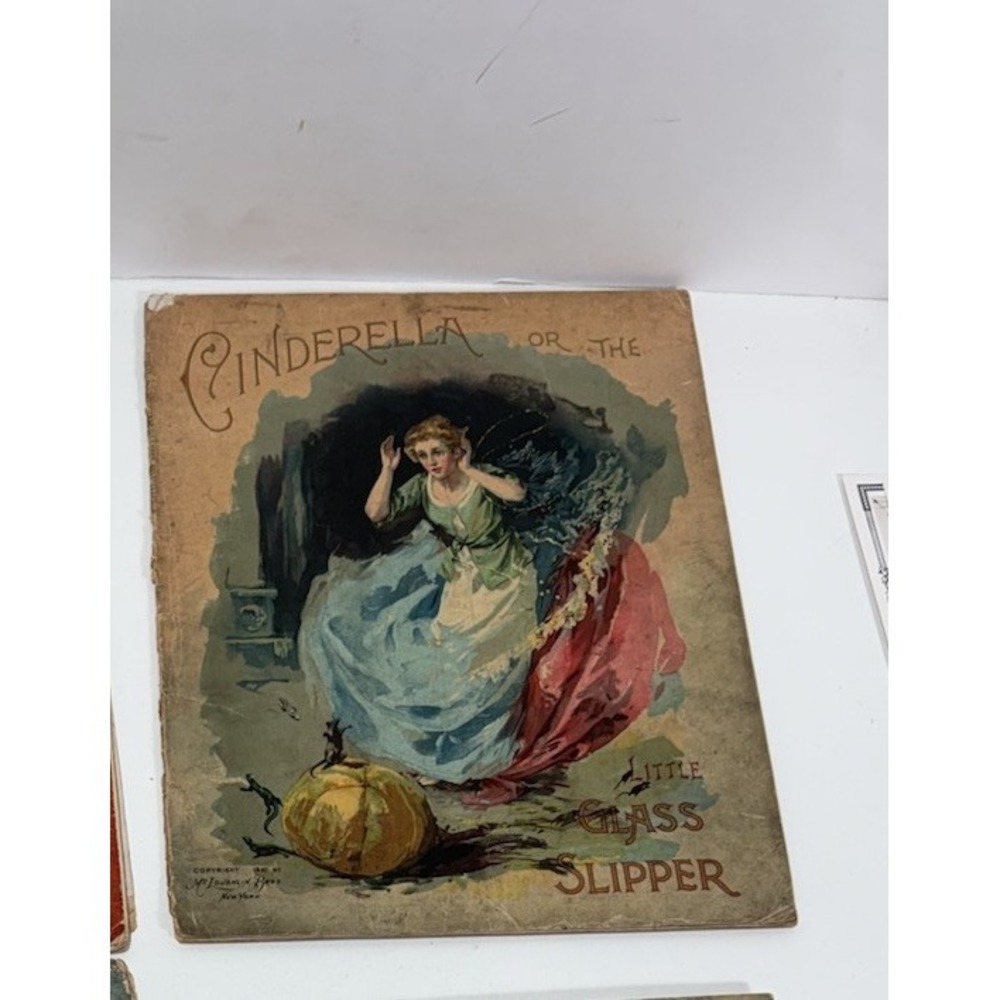 1897 Cinderella or the Little Glass Slipper Book‎ McLoughlin Bros. 1800's RARE